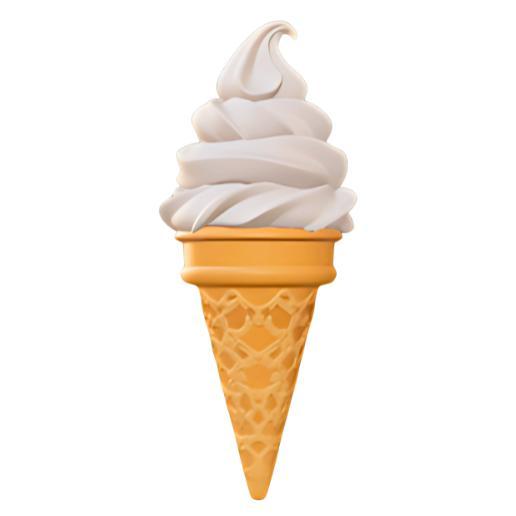 Vanilla Swirl Ice Cream Cone