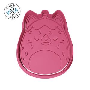 Strawberry Cat  -  Squishmallows - Cookie Cutter - Fondant - Polymer Clay