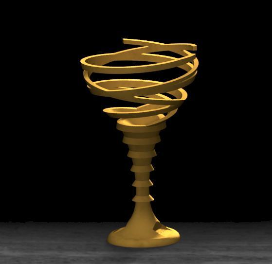 'Circumvolution' 3DPI Design Awards trophy #3DPI