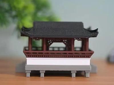 Ancient Architecture Model Micro Landscape Rockery Bonsai Decoration Retro Humble Administrator's Garden