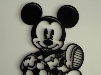 Mickey Mouse with a soccer ball