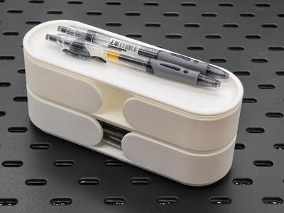 Modular Stackable Long Storage Box (with Separate Lid) | Oval Storage Box V2 - Stackable with Lid Version