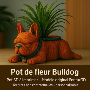 Bulldog flower pot