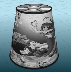 LITHO/ABAT JOUR ARIEL LA PETITE SIRENE for ceiling