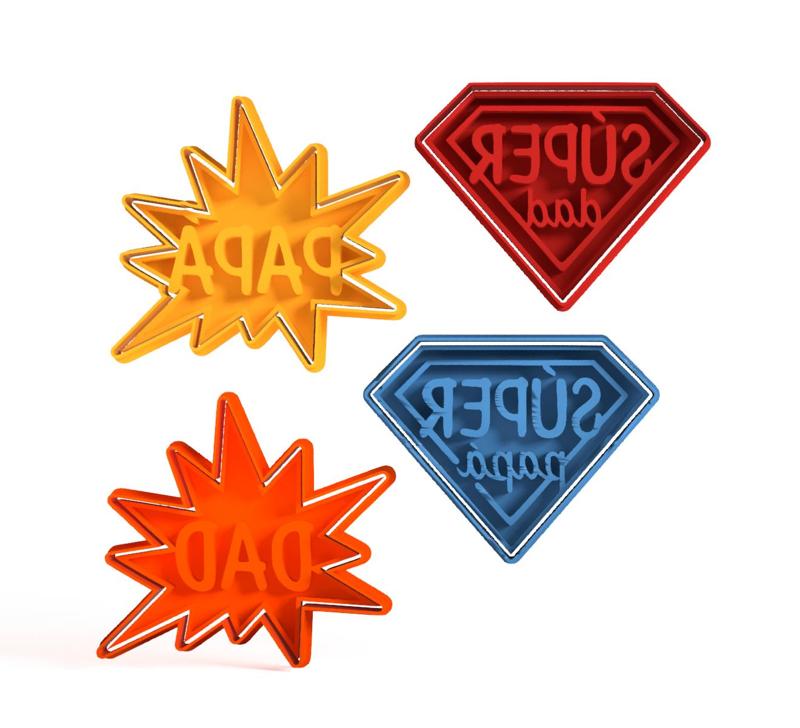 Cookie cutters Super Dad engranaje