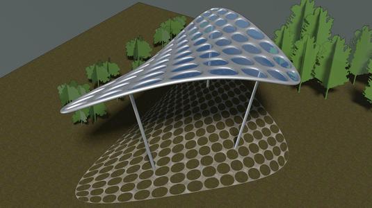 Parametric pavilion scene