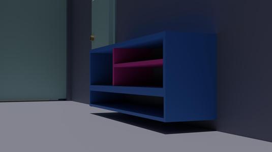 TV Bookshelf 3D MODEL