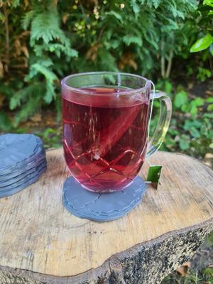 Elegant Stone-Effect Drink Coasters
