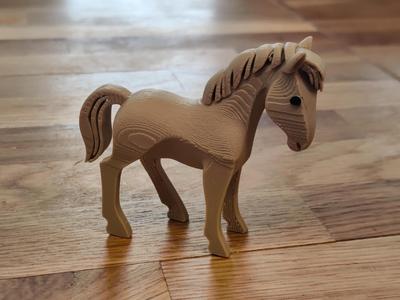 A Horse in Wood Effect