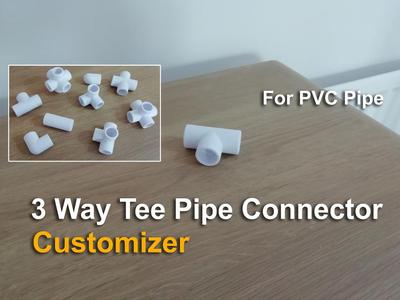 3 Way Tee Pipe Connector - Customizer