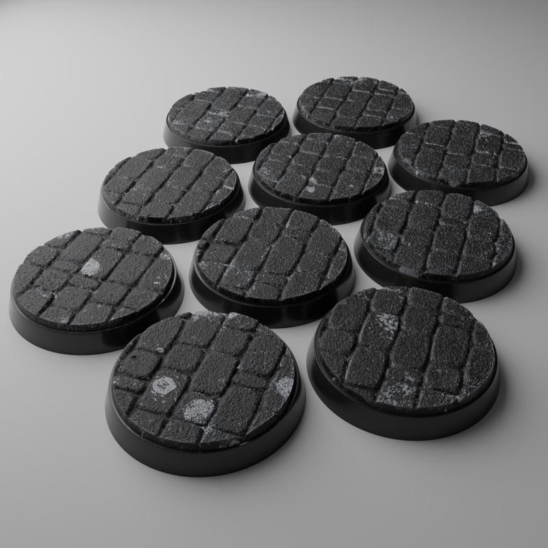 10x 32mm base with brick pavement ground (+toppers)