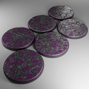 6x 70mm base with uranium wasteland (+toppers)