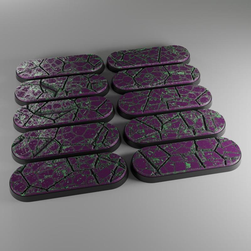 10x 70x25mm base with uranium wasteland (+toppers)