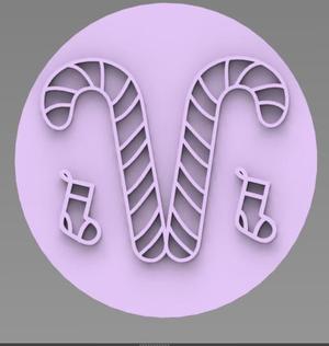 STAMP PLUS WATERCOLOR TYPE CANDY CANE CUTTER