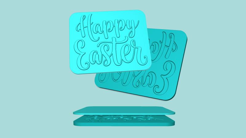Happy Easter - Phrase Mold - Maker Template