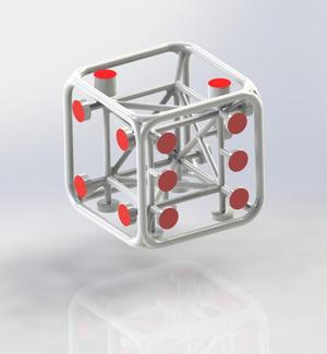 Dice skeleton 3d