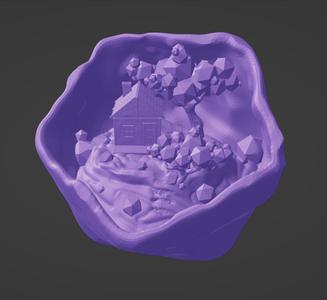 The "Crystal Witch Cottage" D20 Dice Insert