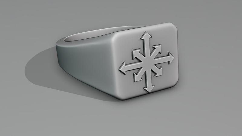 War_hammer 40 K Heretic Astartes Chaos Space Marines Ring