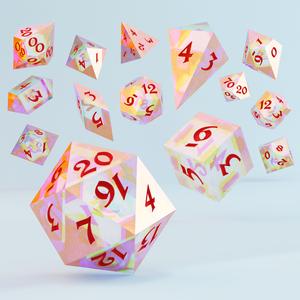 Dice Masters Set - 14 Shapes - Cabazon Font - Supports Included