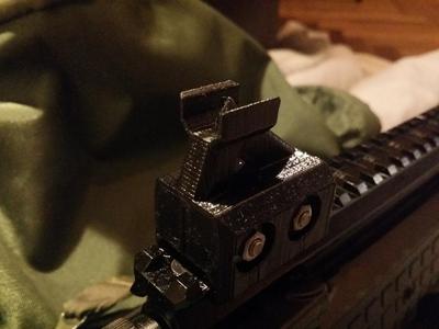 Simple fixed front sight  for Picattiny rail. 37mm height