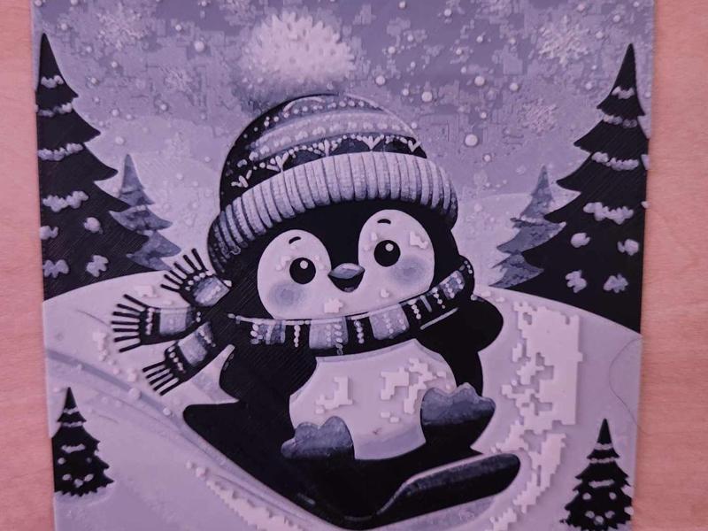 hueforge - penguin snow