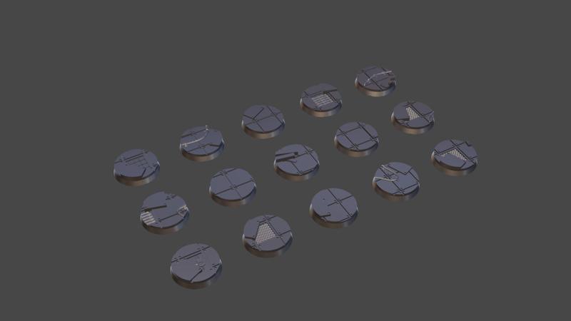 Scifi Grimdark Industrial Infantry Bases