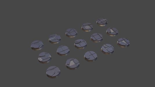 Scifi Grimdark Industrial Infantry Bases