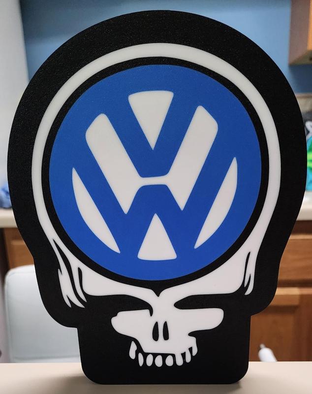 VW Skull Wall Sign