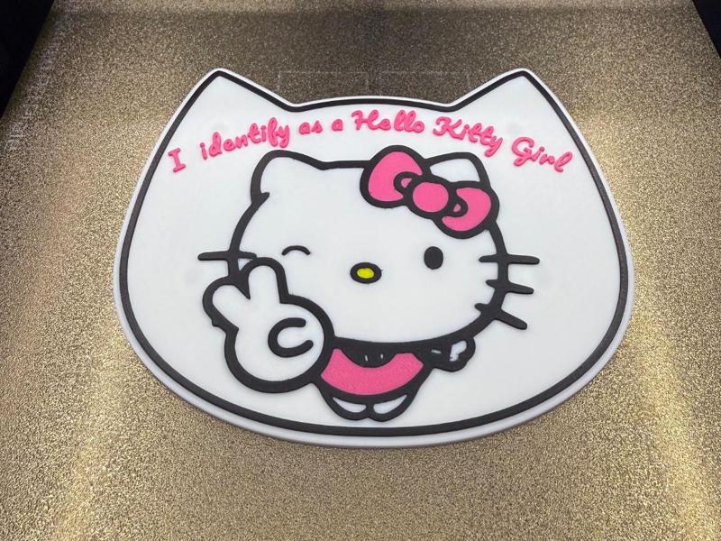 I identify as a Hello Kitty Girl magnetic sign