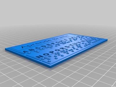 Plancha para aprender braille