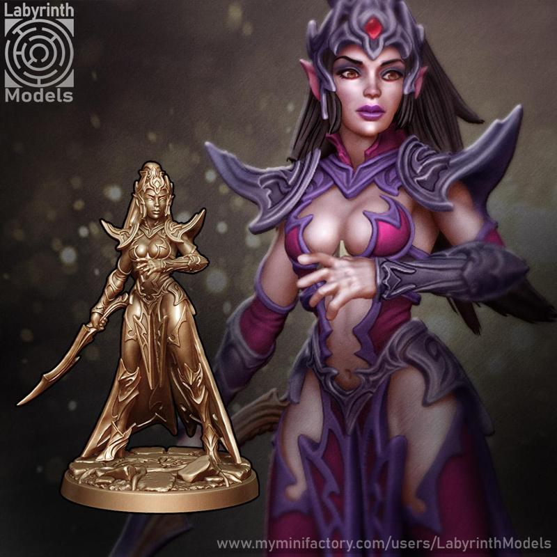 Dark Elf Zealots and Spider Priestess set - 32mm scale