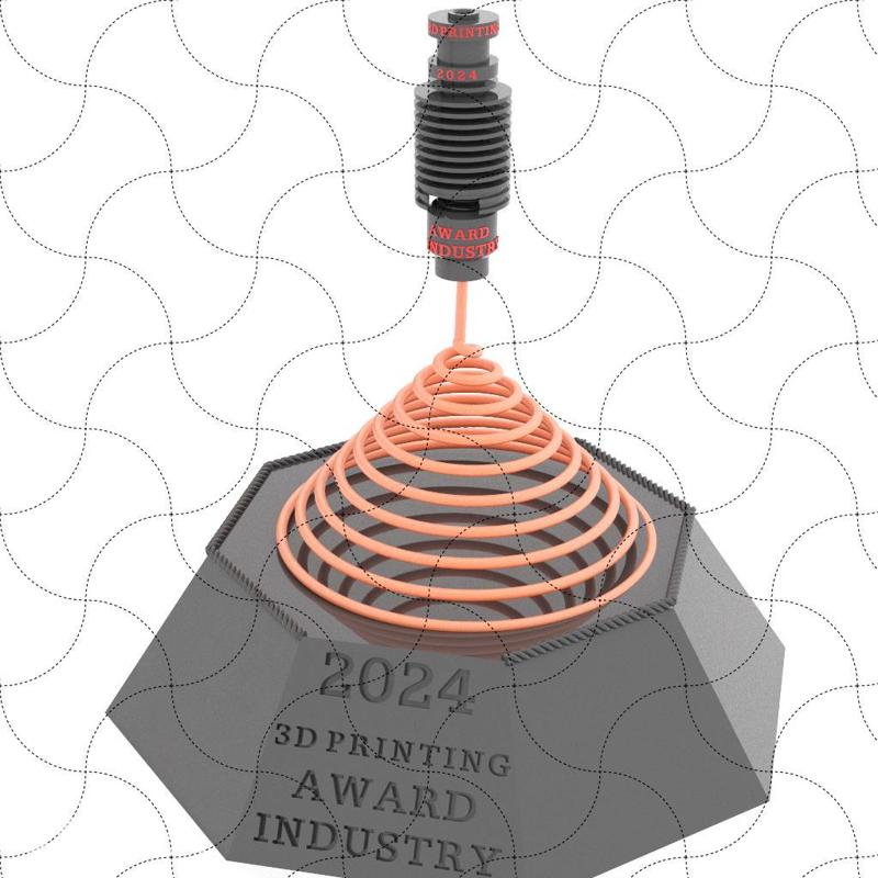 3D Printing Industry Award 2024 Trophy
