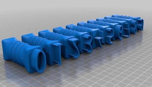 Stempel mit Buchstaben und Zahlen