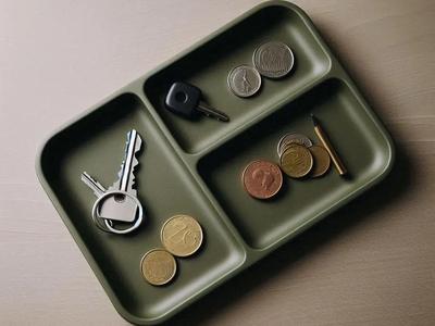 Modern Key & Coin Tray "Army Boy II"