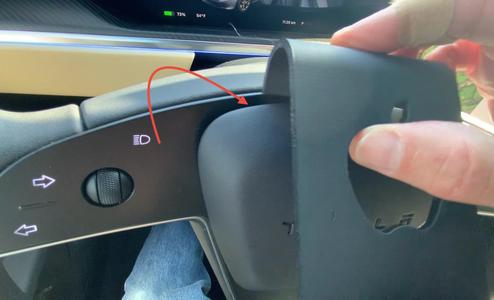 Parked Tesla Model X Yoke Clip-On Phone Holder