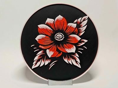 Custom Colour Flower Coaster