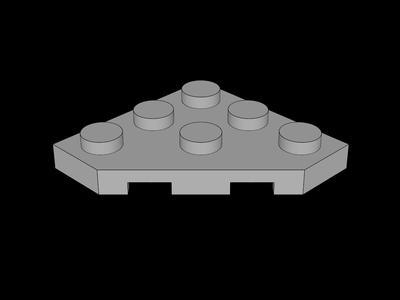 Lego Compatible (2450.dat) Plate  3 x  3 without Corner