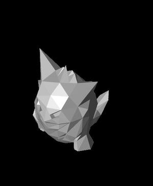 low poly gengar keychain.stl