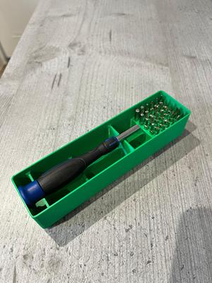 Precision Screwdriver Bin 1x4 Gridfinity