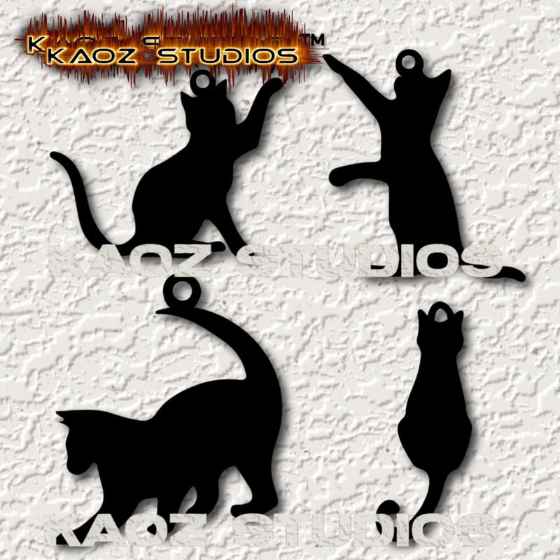 cat pendants kitty jewelry pack of 4 kitten keychains