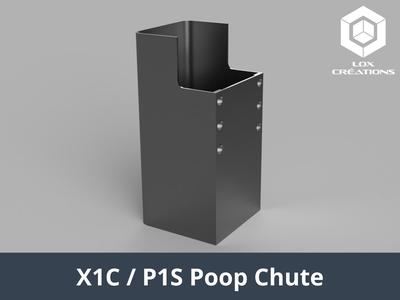X1/P1 Bambu Lab Printer Poop Chute with magnet