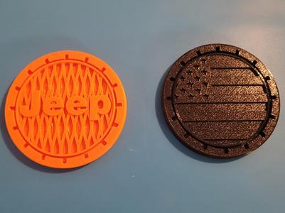 Jeep / Flag / blank automotive cup holder coaster