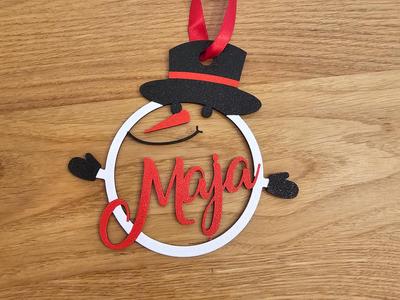 Personalized Snowman Christmas Ornament