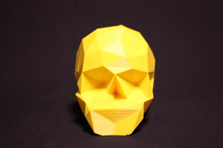 Low Poly mini bank skull