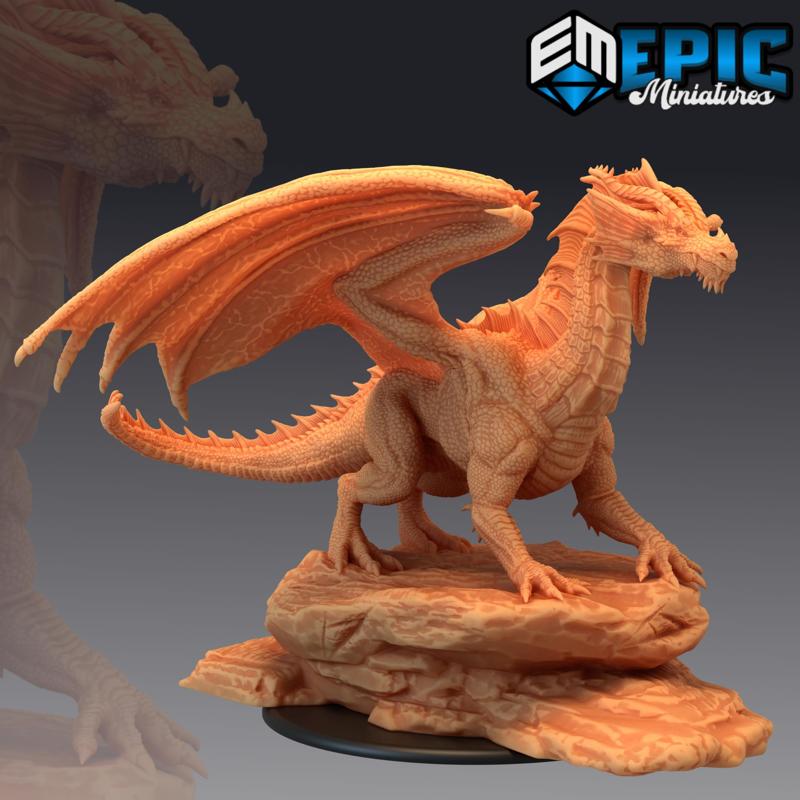 Ancient Fire Dragon / Classic Mountain Encounter / Red Flame Drake