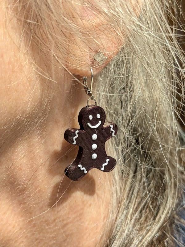 Gingerbread Man Earrings