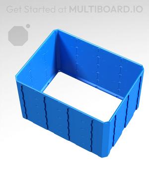 4x3x2.5 - Topped Multipoint Rail - Standard Click-In Multibin Shell Extension