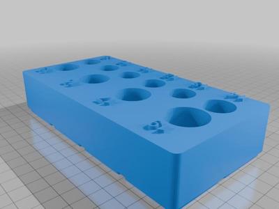 Gridfinity 3/8" Deep Metric Socket Bin
