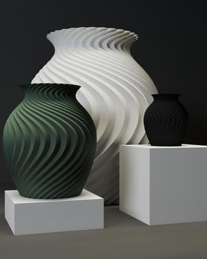 Creased Plant Pot #2 | Minimal parametric design vase model