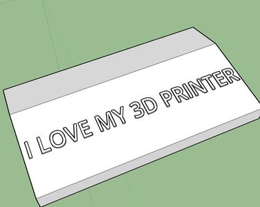 'I love my 3d printer' filament scraper